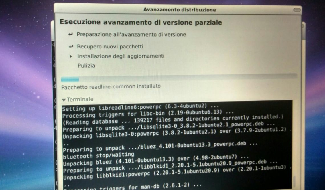 Ubuntu 16.04 su iBook G4 via USB