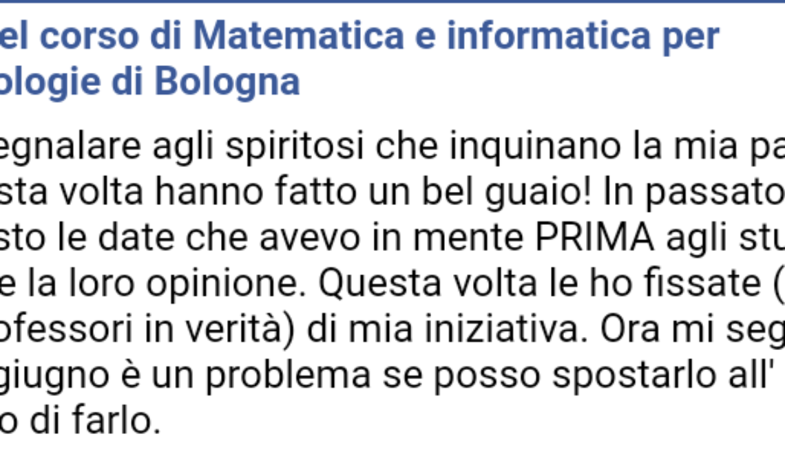 Gente che non ha ben capito
